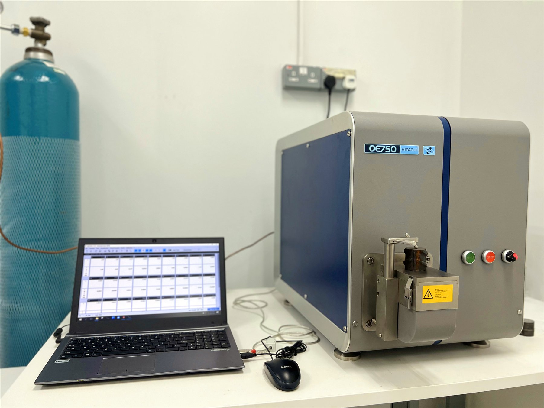 Optical emission spectrometer used for rebar chemical composition analysis